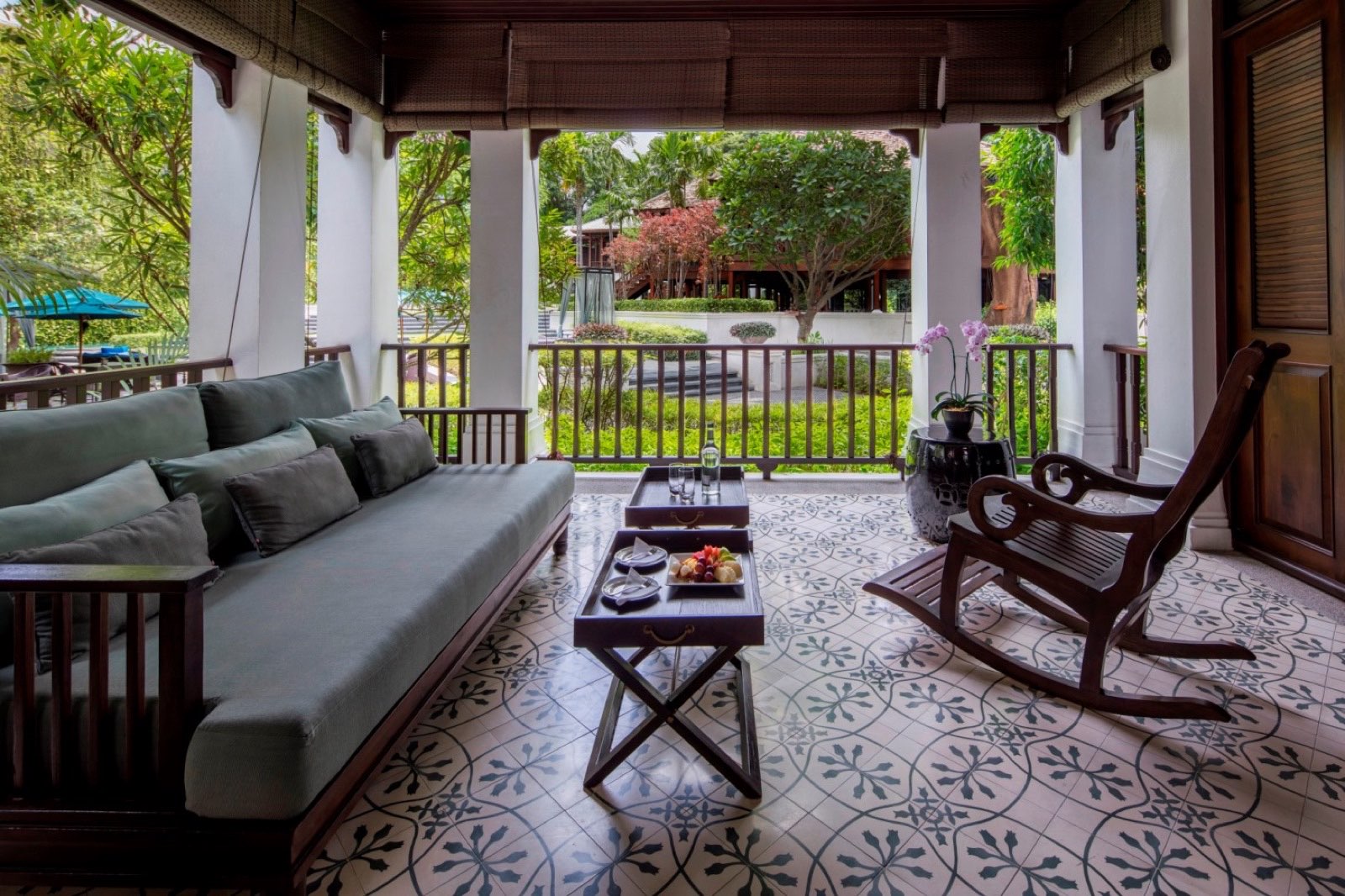 The Rajah Brooke Suite balcony at 137 Pillars House
